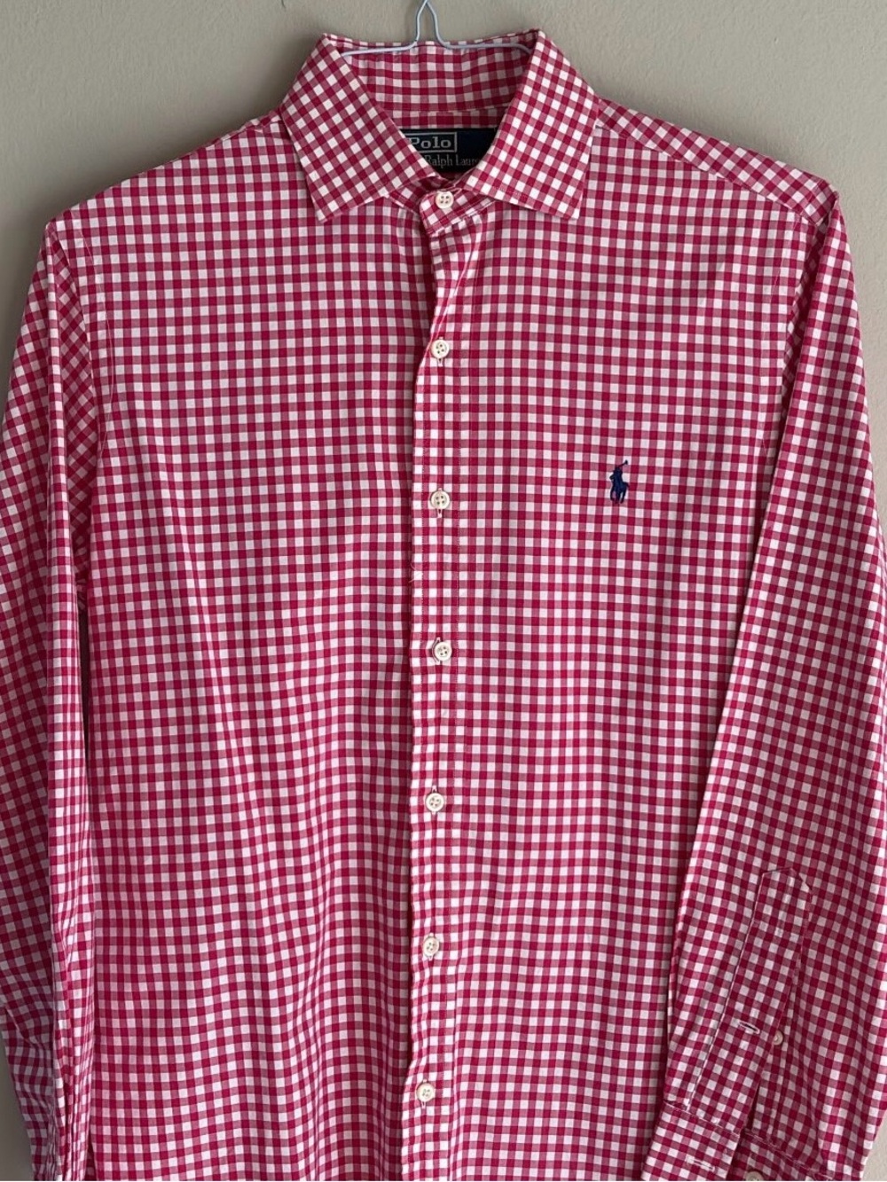 Polo by Ralph Lauren Pink and White Gingham Button-Down Shirt